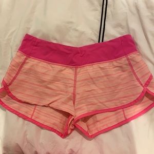 Pink lulu lemon shorts